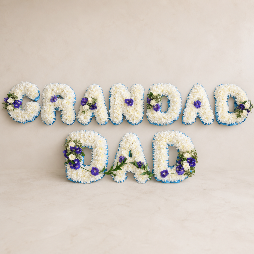 Blue & White Letter Tribute - Price Per Letter