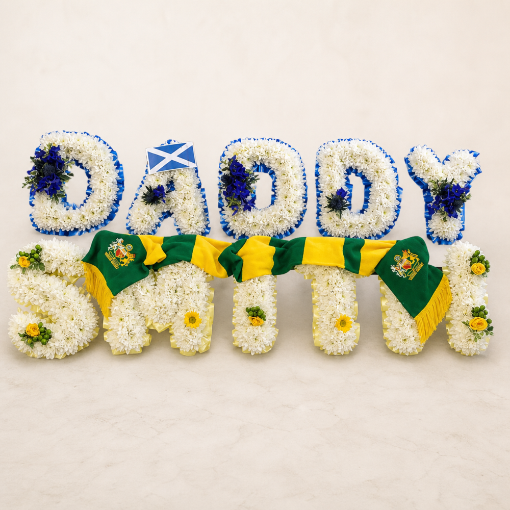 Personalised Letter Tribute with Scarf - Price Per Letter