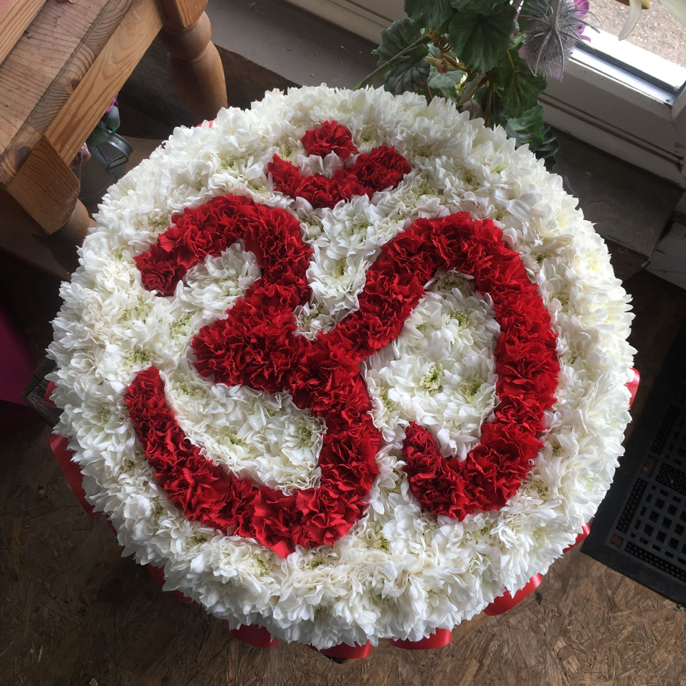 Red & White Om Symbol Tribute
